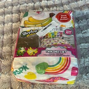 Shopkins Twin  Sheet Set Newc